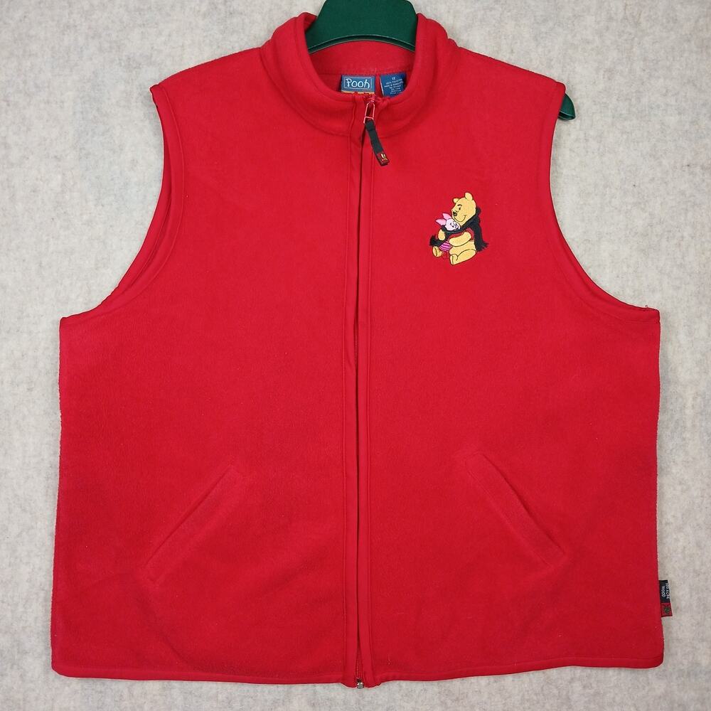 Winnie The POOH Vintage Original Disney Piglet Red Fleece Plus Size Women’s Vest